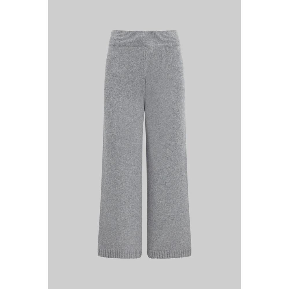NWT LESET Zoe Crop Wide Leg Pant in Grey Melange XS